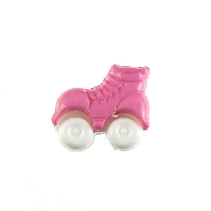 Kinderknopf Rollschuh Rosa 16 mm – Kunststoffknopf KK-150-ROSA-4