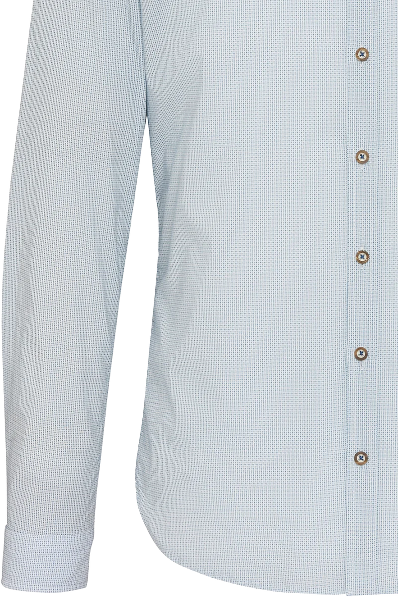 Herren Slim Fit-Trachtenhemd gemustert - blau
