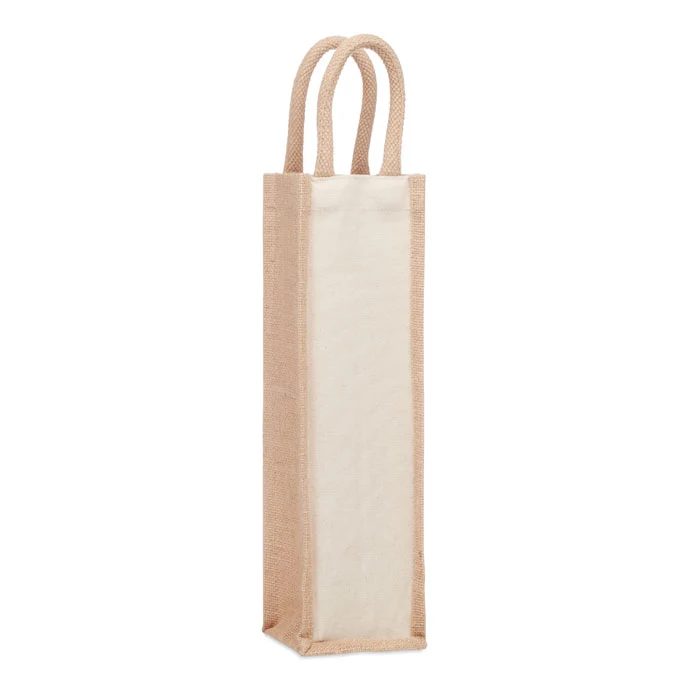 Jute-Weintasche für eine Flasche