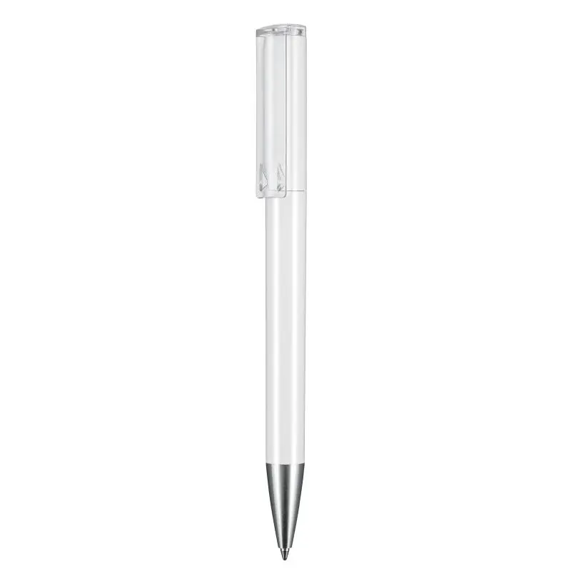 Kugelschreiber LIFT ST - Transparenter Weißer Stift mit Klarem Design
