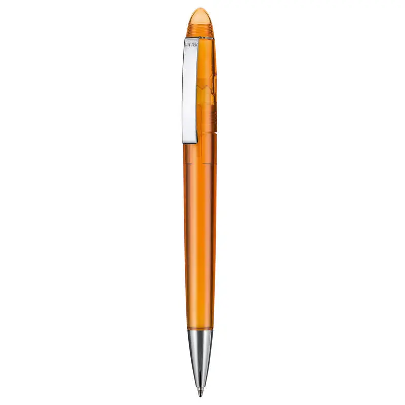 Kugelschreiber HAVANNA TRANSPARENT - Flamingo-Orange, Durchsichtiger Trendstift