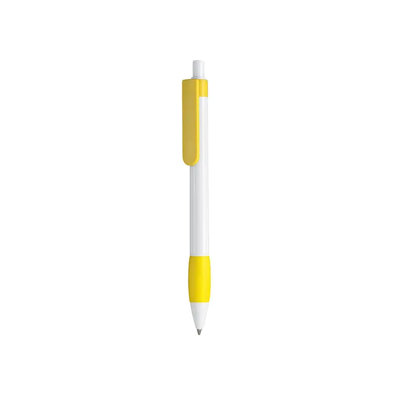 Kugelschreiber DIVA - Weiß & Zitronengelb, Stilvoller Zweifarbiger Stift