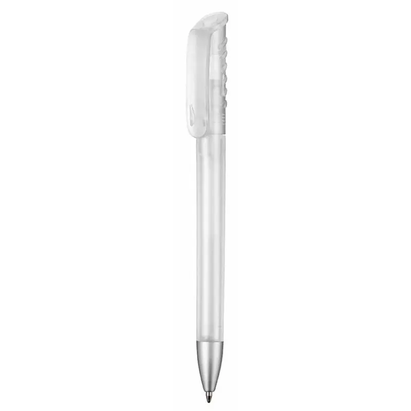 Kugelschreiber TOP SPIN FROZEN - Frost-Weiß, Eleganter, Kühler Schreibstift