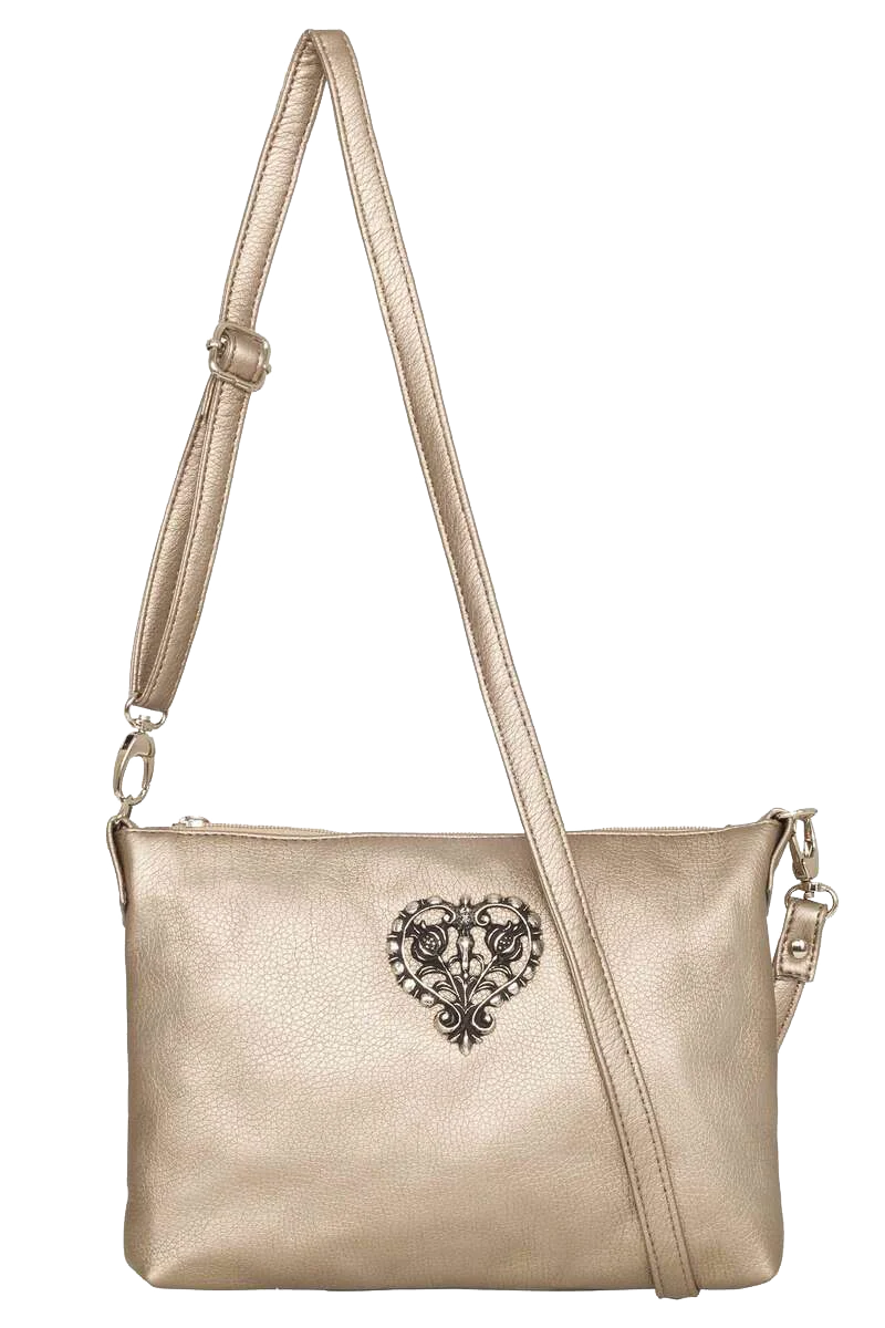 Trachten Umhängetasche mit Herzschmuck
