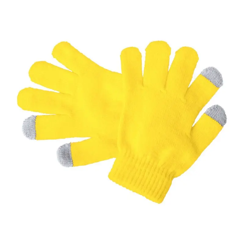 Pigun Kinder-Touchscreen-Handschuhe in Gelb-Grau – Warm & Interaktiv