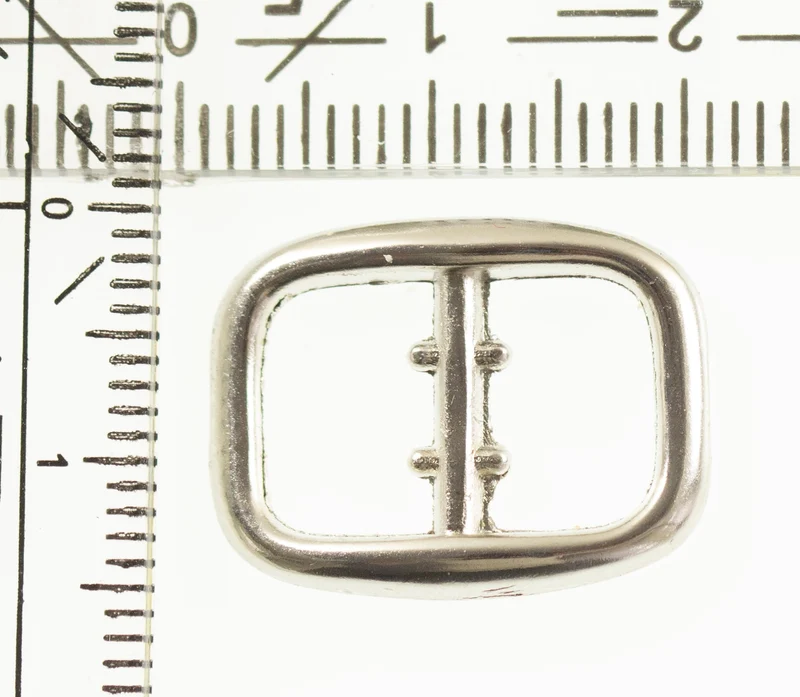 Mini Schnalle ohne Dorn Silber 15 x 20 mm – Metallschnalle ZS-70