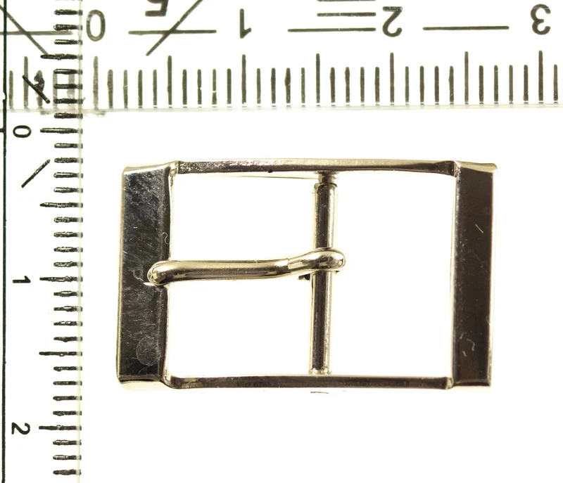 Mini Schnalle mit Dorn Silber 15 x 26 mm – Metallschnalle ZS-71