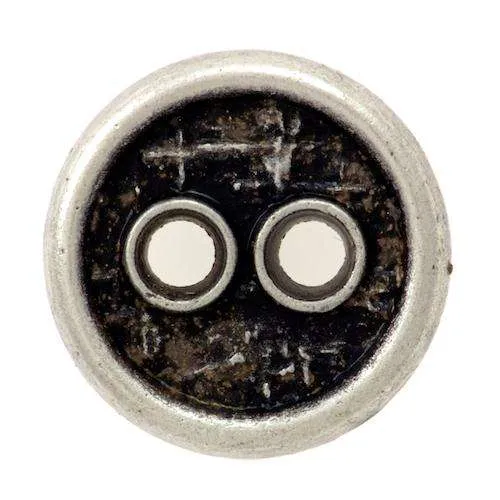 Kinderknopf Mini Silberfarben – Metallknopf KPM-55