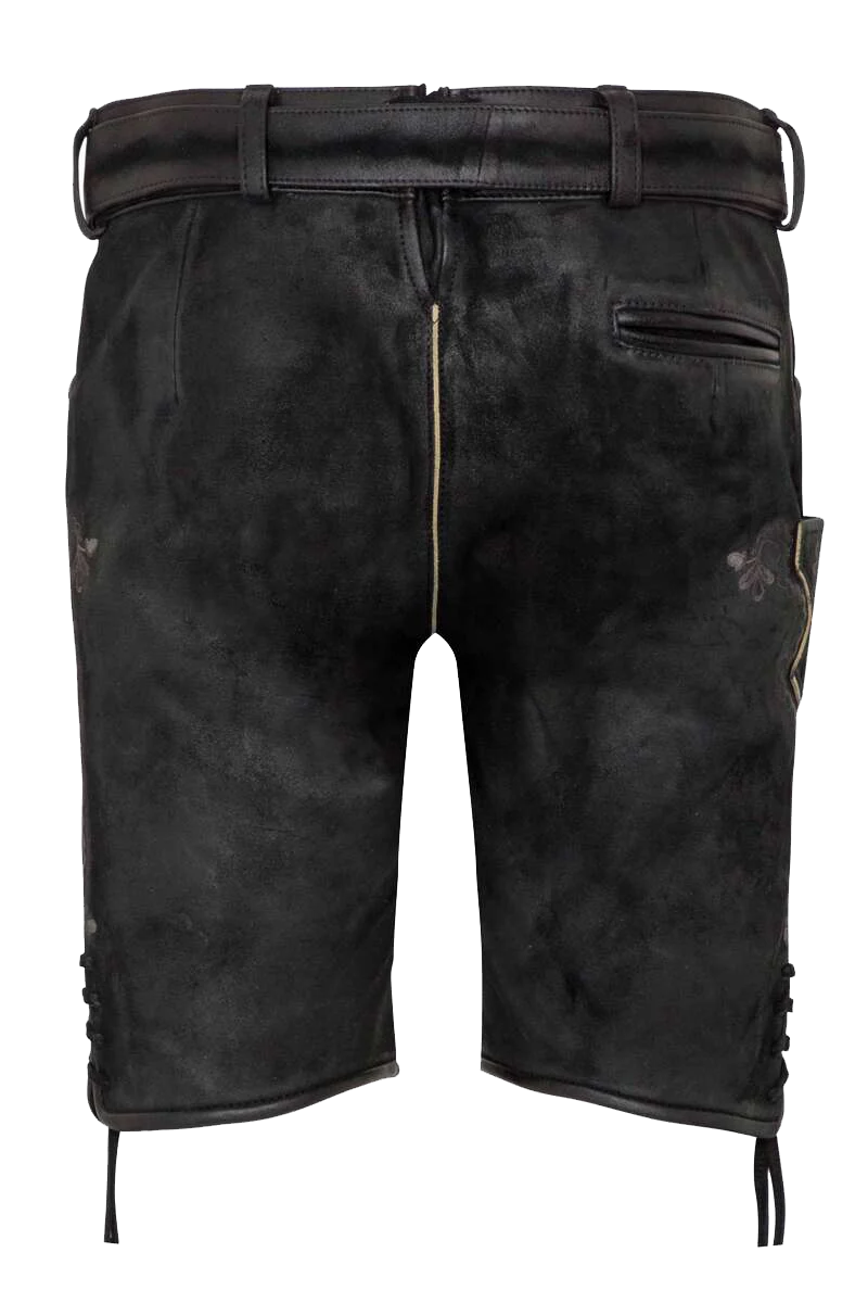 Herren Lederhose kurz mit Gürtel