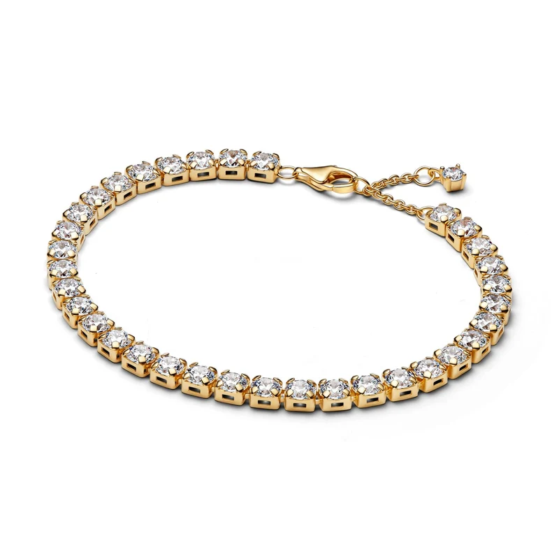Pandora Damen-Tennisarmband Goldfarben Zirkonia 563539C01-18