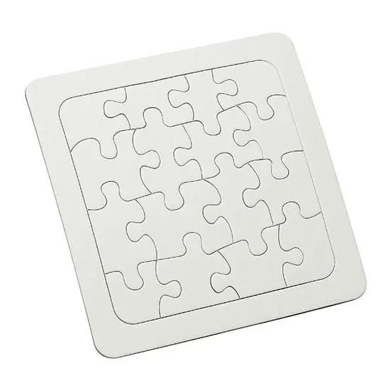 Puzzle Quadrat (16-teilig) - Weiß: Spaß für die ganze Familie