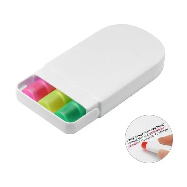 Textmarker-Set - Weiß - Hochwertige Marker für Präzises Hervorheben und Markieren
