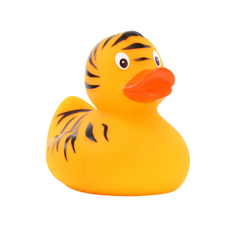 Schnabels Quietsche-Ente Getigerter Look in Orange - Exotisches Tier-Spielzeug