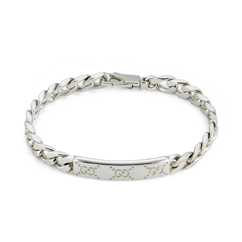Gucci Armband Damen Signature Silber 925 GG Tag Kettenarmband 814851-J8400-8106