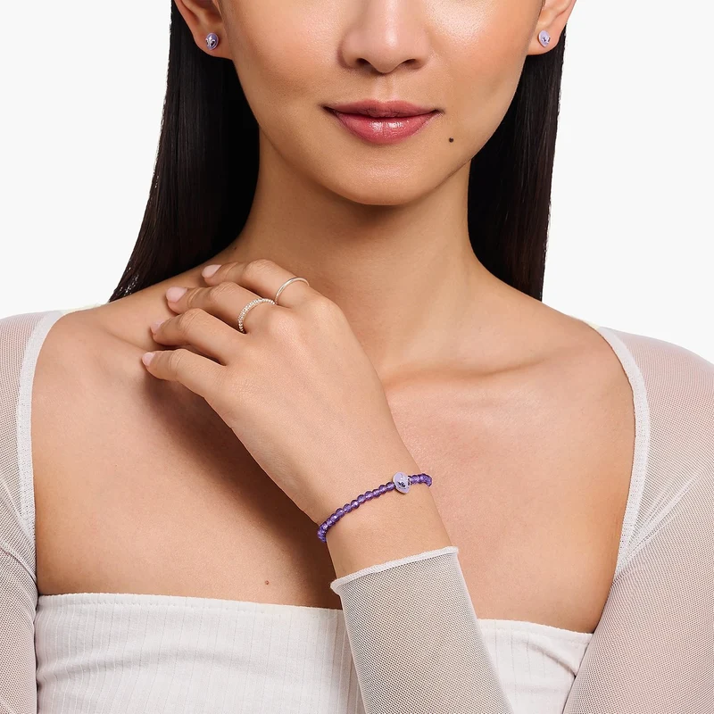 Thomas Sabo Armband Damen Charming Alien A2137‑041‑13‑L19V Silber/Lila