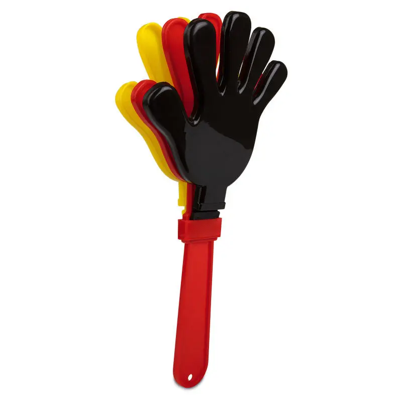 Klapperhand Fan-Artikel in Schwarz, Rot und Gelb