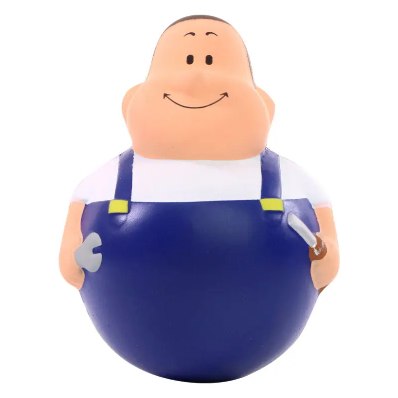 Bunter SQUEEZIES Wackel Schrauber Bert - Mehrfarbiges Handwerker-Antistress-Spielzeug