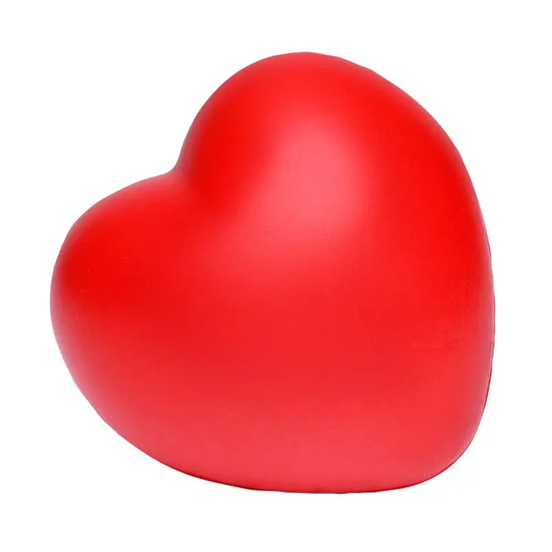 SQUEEZIES Herz - Leuchtend Roter Stressball Herzförmiger Stresslöser für Entspannung und Spaß
