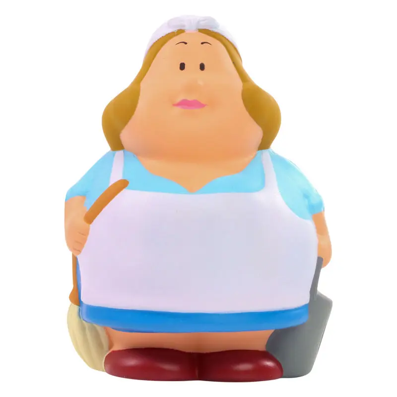 SQUEEZIES Putzfee Berta - Bunter Stressball, Handtrainer, Anti-Stress-Spielzeug, Multicolor