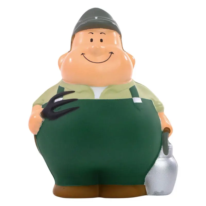 Mehrfarbiger SQUEEZIES Bauarbeiter Bert Stressball - Robuste & Weiche Antistressfigur