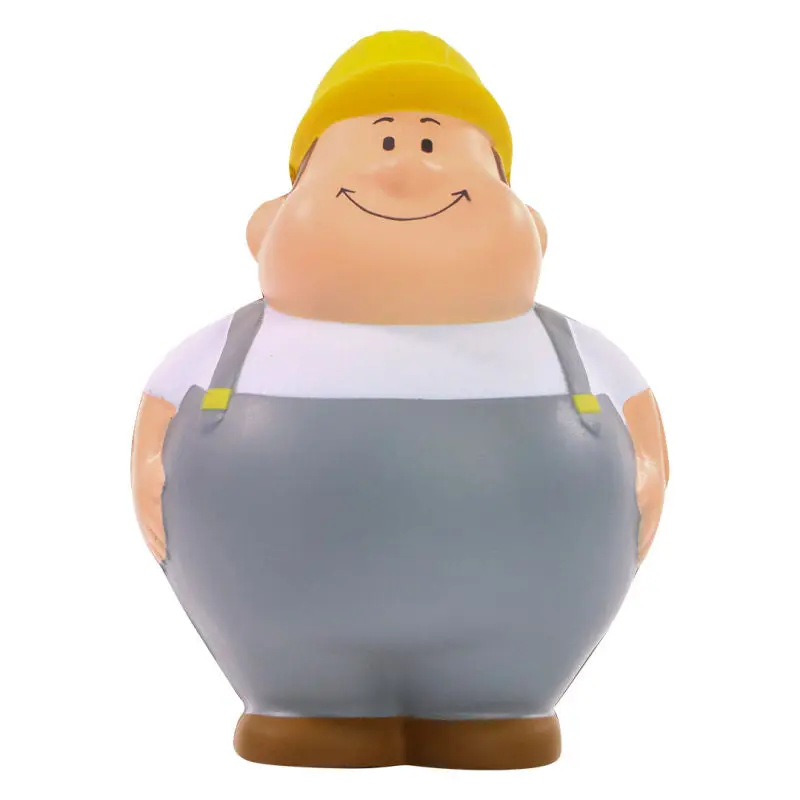 SQUEEZIES Bauarbeiter Bert - farbenfroher Stressball für Bauarbeiter, Anti-Stress-Spielzeug