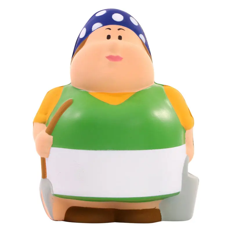 Mehrfarbige SQUEEZIES Bäuerin Berta Stressfigur - Weiche & Langlebige Anti-Stress Puppe