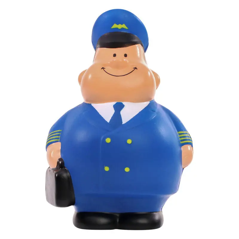 SQUEEZIES Pilot Bert - Bunter Stressball, Handtrainer, Anti-Stress Spielzeug, Multicolor