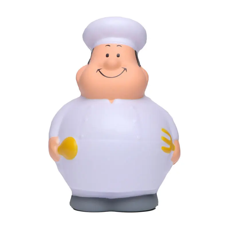 SQUEEZIES Gourmet Bert - Bunter Stressball Mehrfarbiger Stresslöser für Entspannung und Spaß