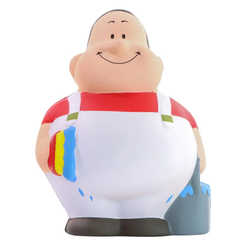 SQUEEZIES Maler Bert - Bunter Stressball, Handtrainer, Anti-Stress Spielzeug, Multicolor
