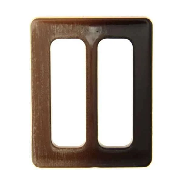 Gürtelschnalle Braun-Beige 34x43mm / 42x65mm – Kunststoffschnalle S-7