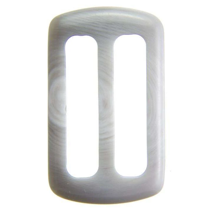 Gürtelschnalle Hell Grau 42x25 mm – Schnalle ohne Dorn S-79