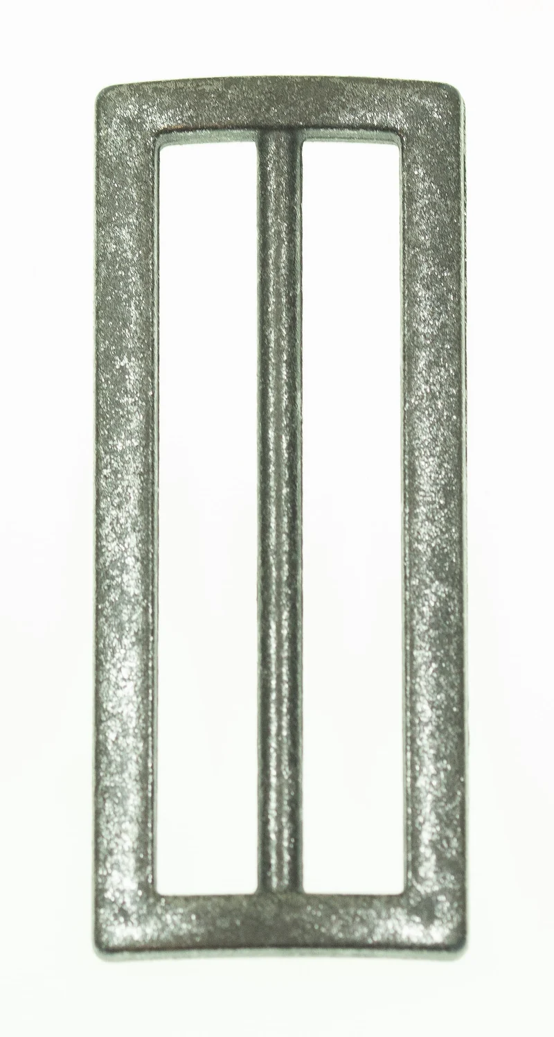 Gürtelschnalle Lurex Silber 46 x 23 mm – Kunststoffschnalle S-46