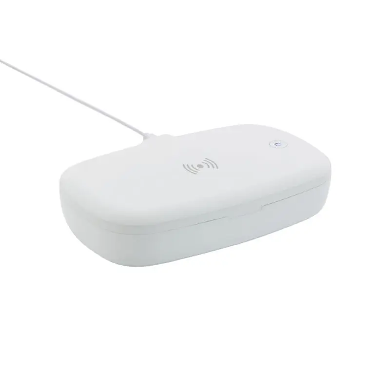 UV-C Box mit 5W Wireless Charger in Weiß – Sterilisiert & Lädt Gleichzeitig