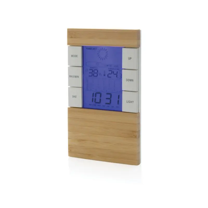 Utah Eco Wetterstation aus RCS-Kunststoff & FSC Bambus - Braun