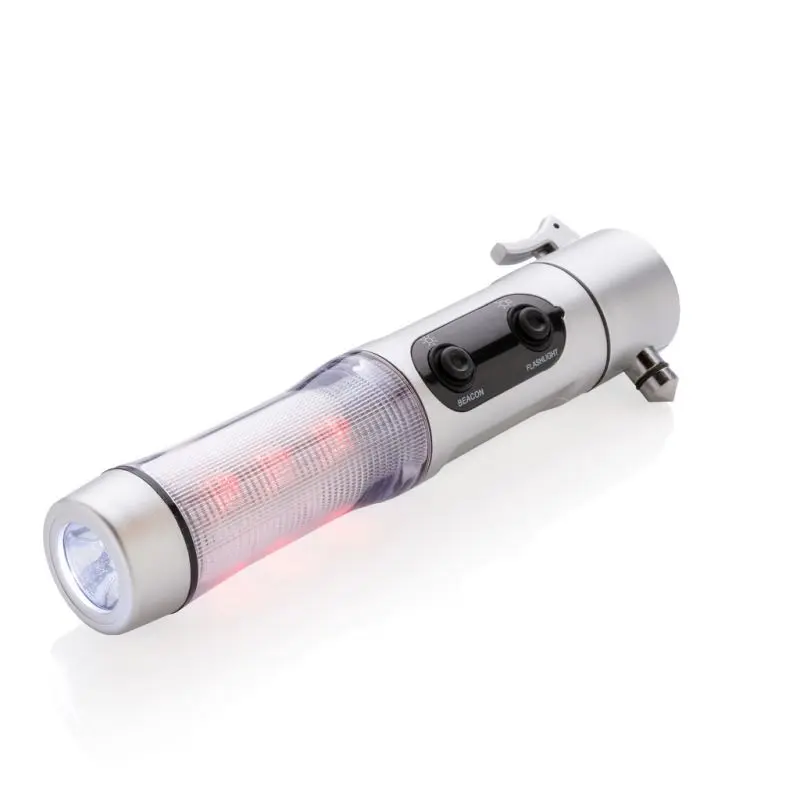 Multifunktions-Notfalllicht mit Hammer, Silber