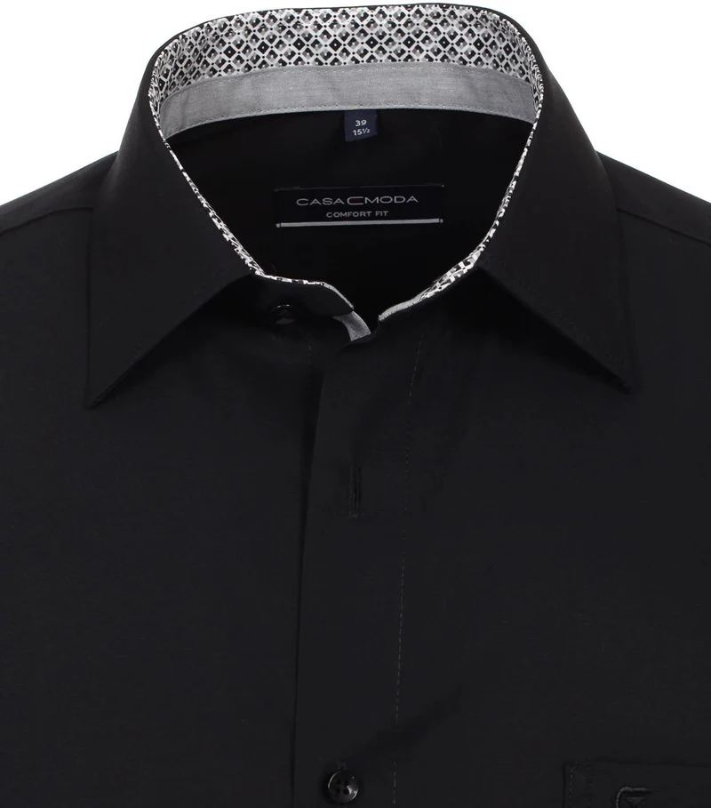 Casa Moda Langarm FreizeitHemd schwarz