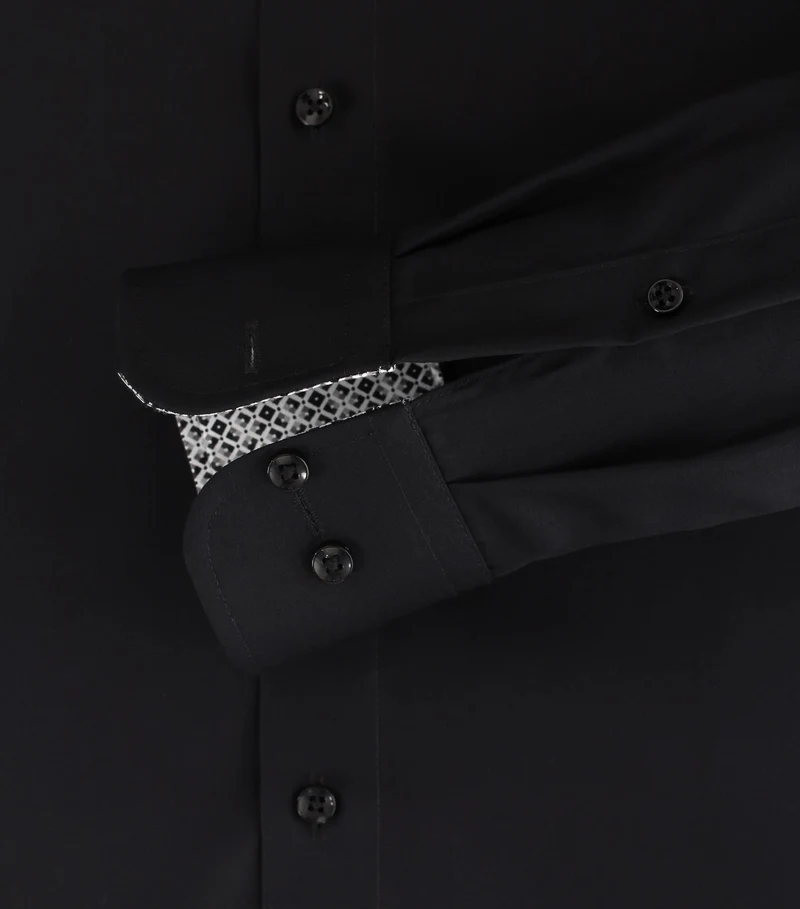 Casa Moda Langarm FreizeitHemd schwarz
