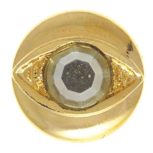 Ösenknopf Strassstein Goldfarben – Knopf ST-31