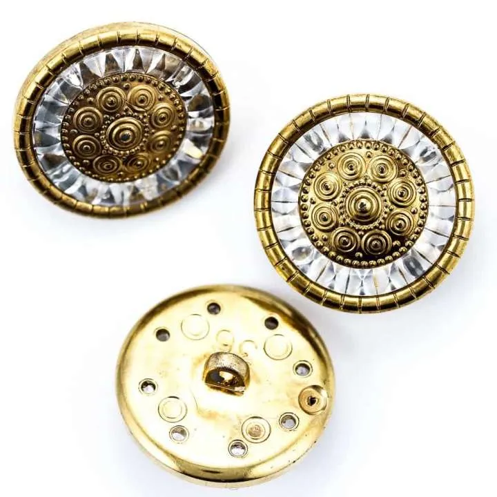 Ösen Knopf Spiegelrand Goldfarben – Kunststoffknopf KGO-13