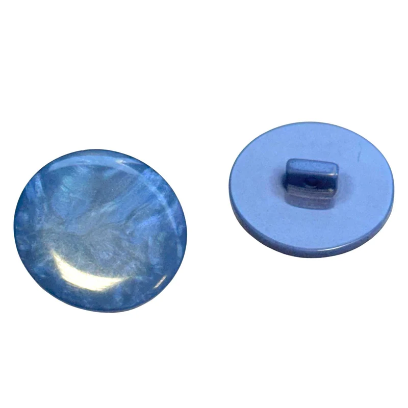 Ösenknopf Perlmuttschimmer Blau – Perlmuttimitatknopf KBL-160