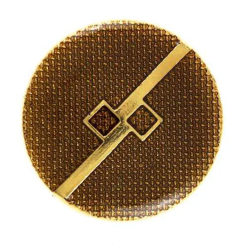 Ösenknopf mit Musterung Goldfarben – Kunststoffknopf KGO-46