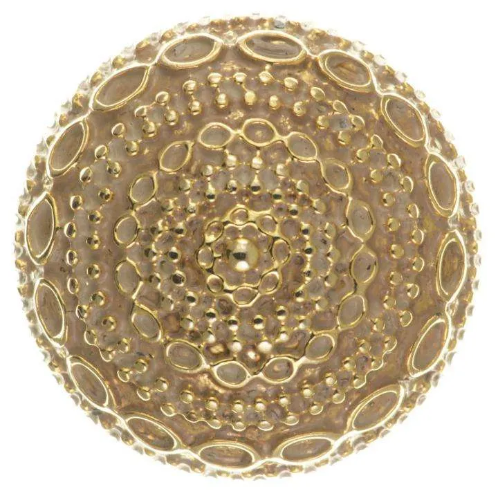 Ösenknopf edle Musterung Goldfarben – Kunststoffknopf KGO-24
