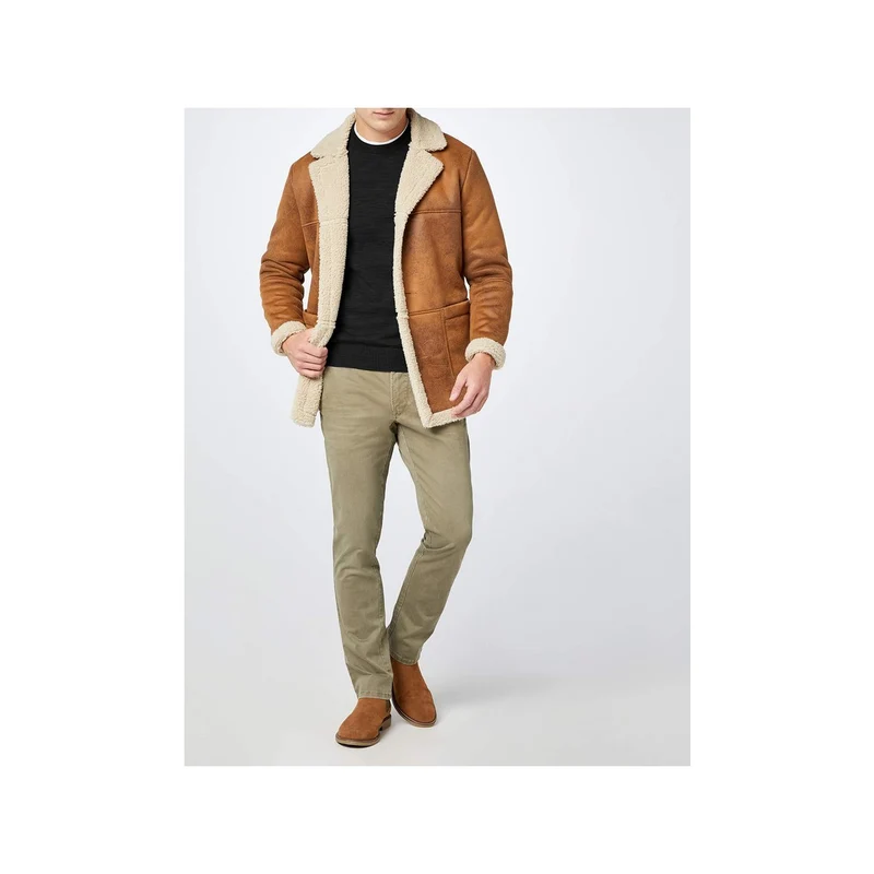 Maerz Muenchen Pullover Rundhals 1/1 Arm anthrazit