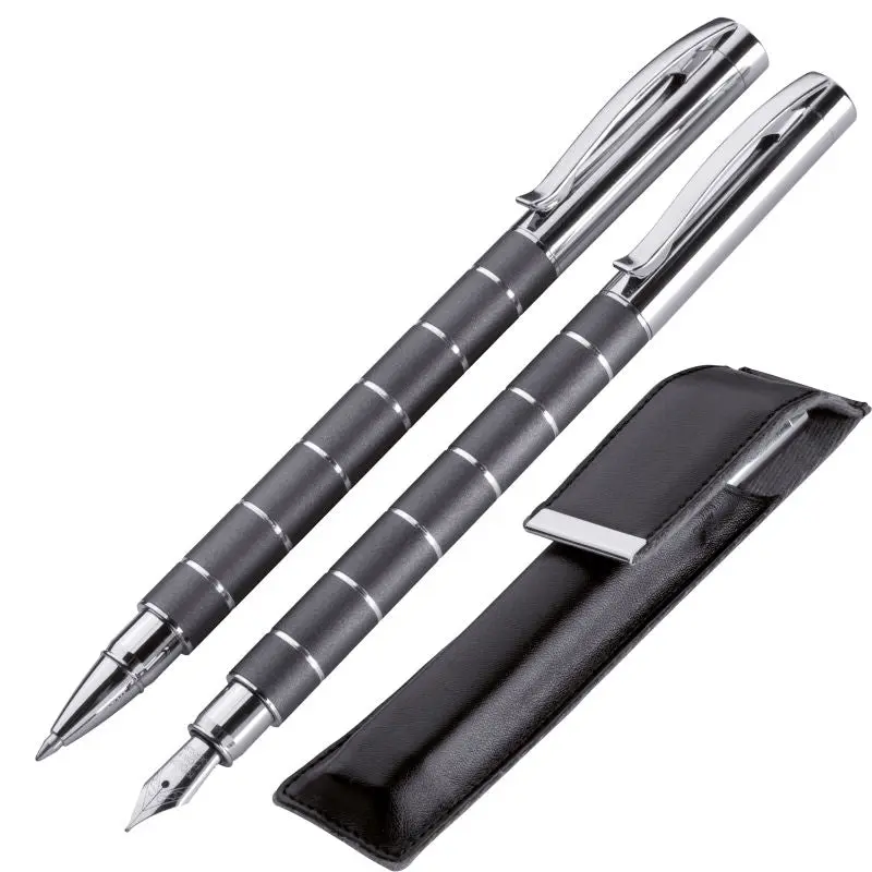 Mayfield Metall Schreibset in Anthrazit - Elegantes Büroaccessoire