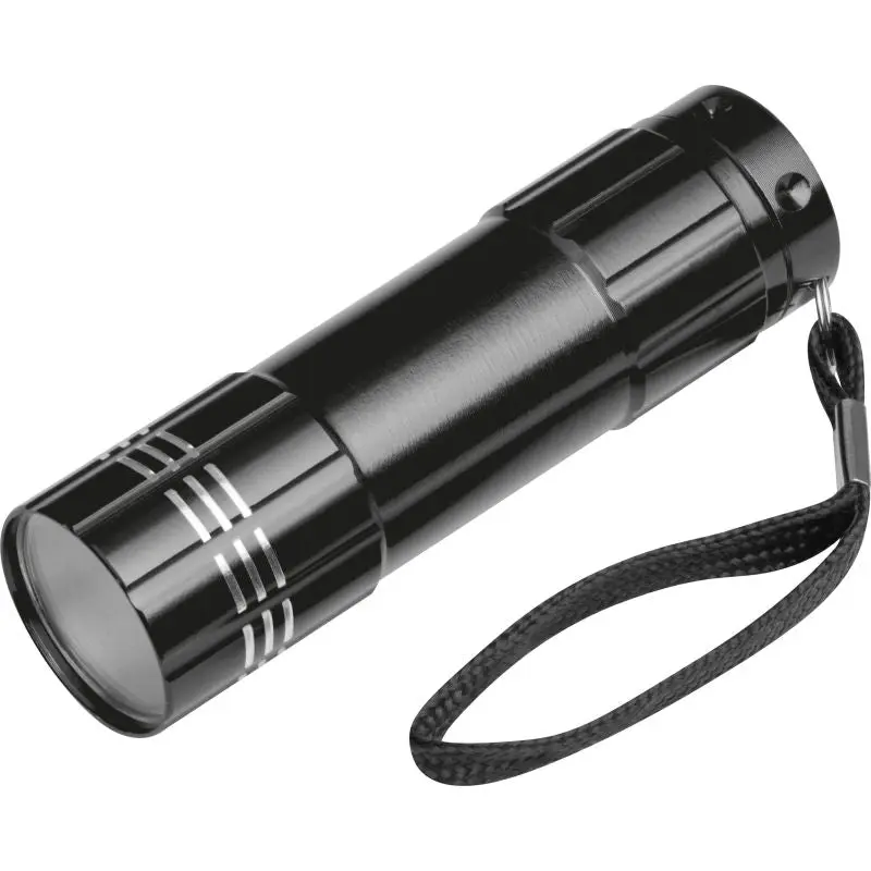 COB LED-Taschenlampe Montargis - Schwarz, ultrahell und langlebig für vielseitige Anwendungen