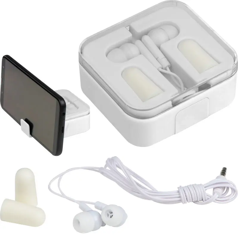 Noise Kopfhörer-Set mit Smartphone-Halter - Reinweiß