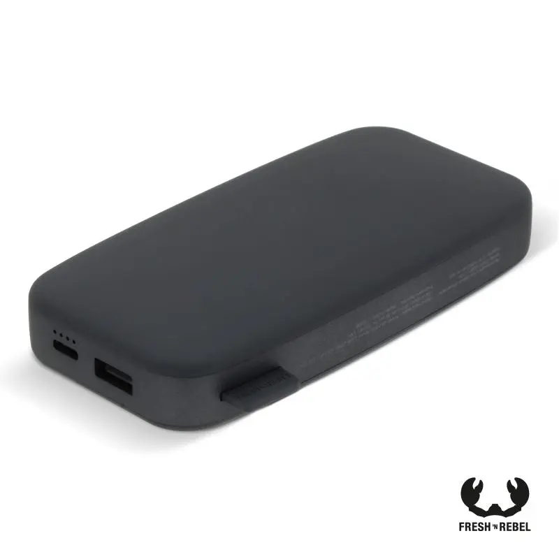 Fresh n Rebel Powerbank 12.000mAh USB-C, Ultra-Schnellladung 20W - Dunkelgrau, Tragbarer Akku