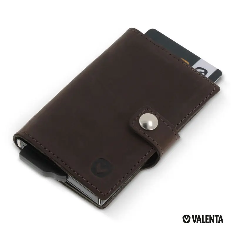 Valenta Card Case Plus Brieftasche - Edles Braun