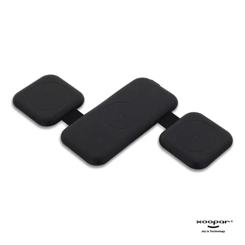 Xoopar Trafold 3 Kabelloses 15W Ladegerät - Elegantes Schwarz