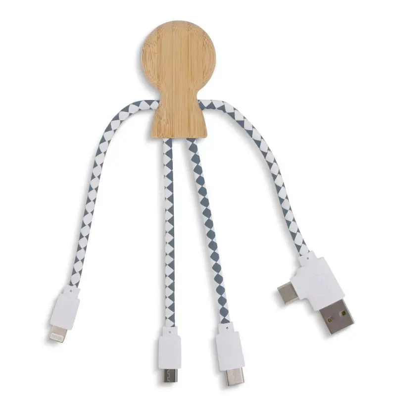 Mr. Bio Bambus Ladekabel von Xoopar - Naturfarben